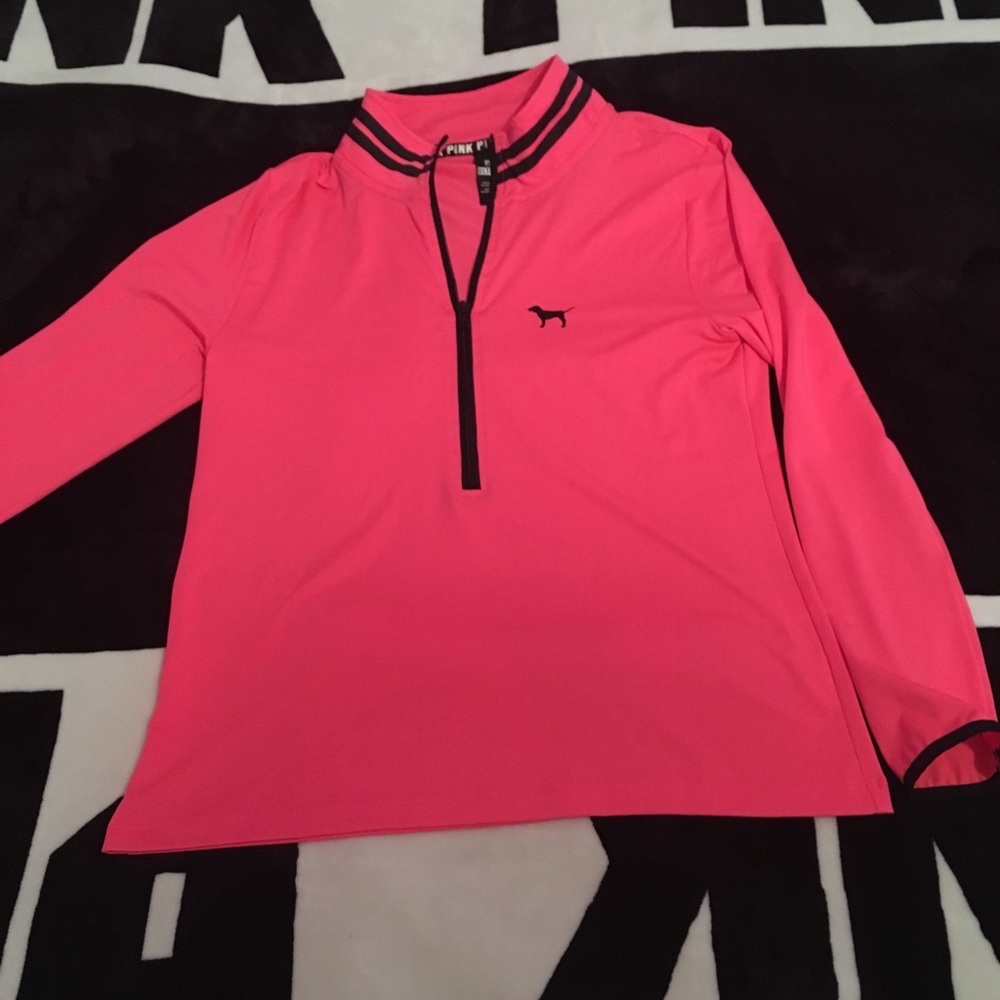 PINK Ultimate Deep-zip long sleeve shirt